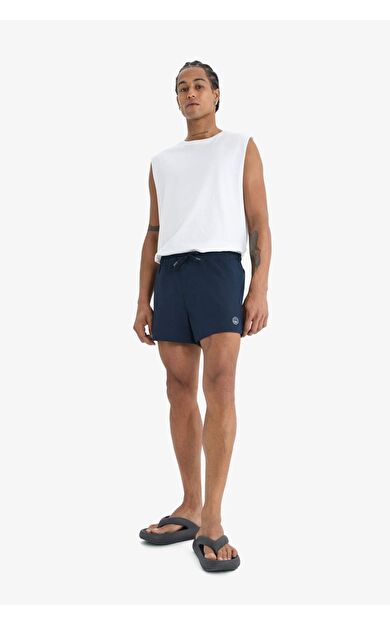 DeFactoFit Andy Baskılı Esnek Dokulu Kısa Boy Sporcu Deniz Şortu B5987AX25HSNV146