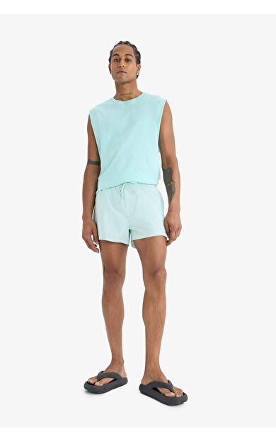 DeFacto DeFactoFit Andy Baskılı Esnek Dokulu Kısa Boy Sporcu Deniz Şortu B5987AX25HSTR17
