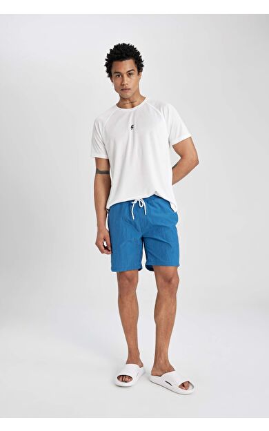DeFacto Regular Fit Baskılı Kısa Boy Deniz Şortu B5991AX24HSBE376