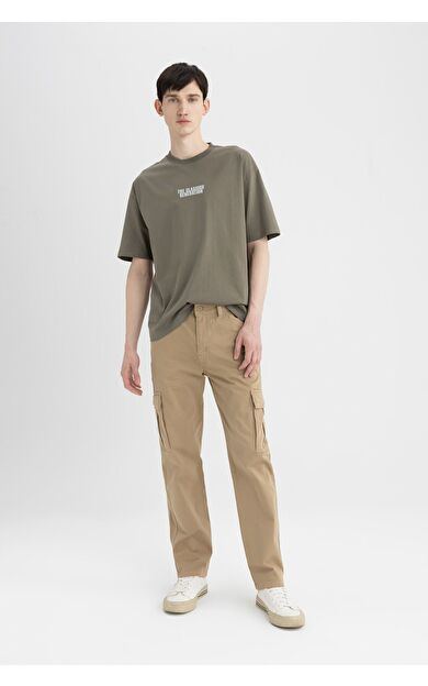 DeFacto Straight Fit Düz Paça Gabardin Pantolon B6366AX24SPBG220