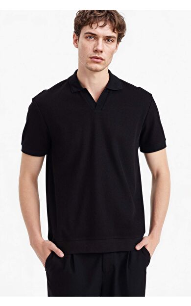 DeFacto Regular Fıt Pilise Kısa Kollu Polo Tişört