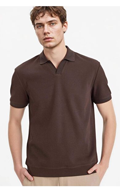 DeFacto Regular Fıt Pilise Kısa Kollu Polo Tişört