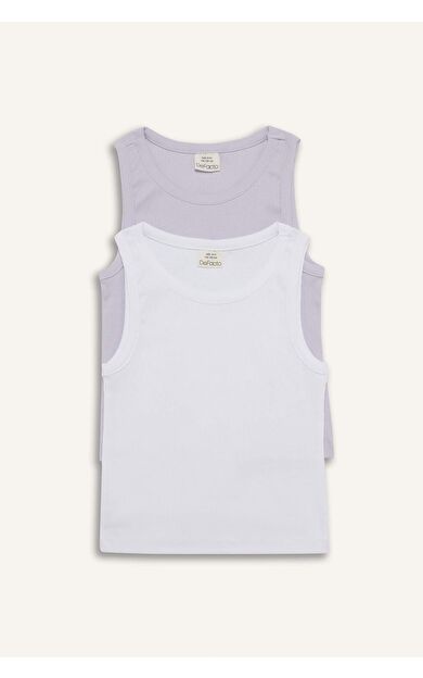 DeFacto Kız Çocuk Bisiklet Yaka Uçak Baskılı 2'li Atlet B6704A825SMPR305