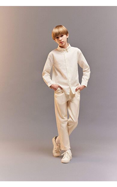 DeFacto Erkek Çocuk Balloon Fit Standart Paça Twill Pantolon