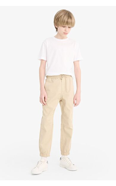 DeFacto Erkek Çocuk Lstikli Paça Gabardin Jogger Pantolon