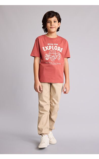 DeFacto Jogger Fıt Jogger Paça Gabardin Pantolon Erkek Çocuk