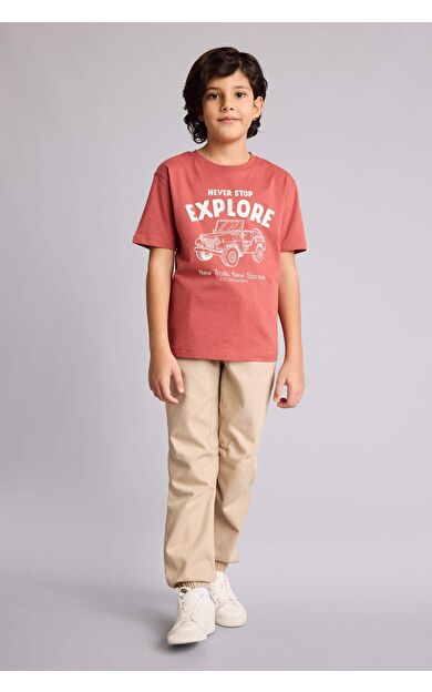 Jogger Fıt Jogger Paça Gabardin Pantolon Erkek Çocuk