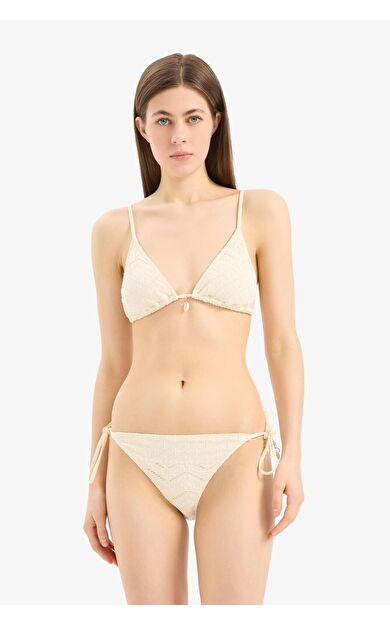 DeFacto Fall in Love Regular Fit Nakışlı Brode Bikini Alt