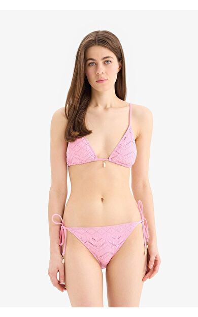 Regular Fit Nakışlı Brode Bikini Altı-Fall in Love