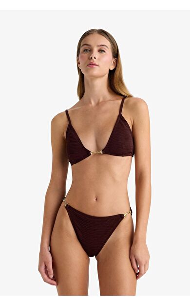 DeFacto Fall in Love Regular Fit Krinkıl Kumaş Bikini Altı