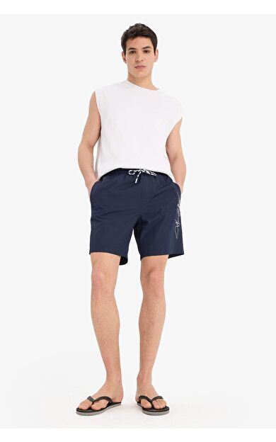 DeFacto Regular Fit File Astarlı Kısa Boy Deniz Şortu B7255AX25HSNV256