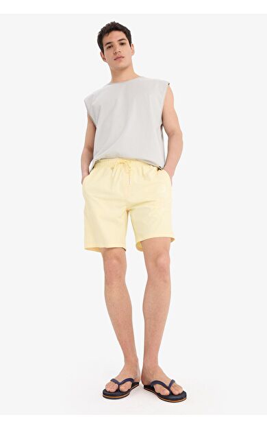DeFacto Regular Fit File Astarlı Kısa Boy Deniz Şortu B7255AX25HSYL279