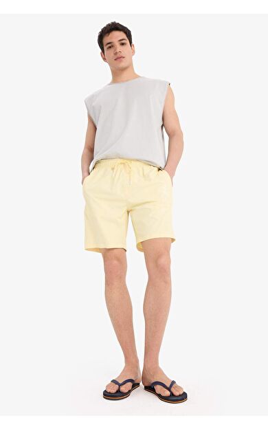 DeFacto Regular Fit File Astarlı Kısa Boy Deniz Şortu B7255AX25HSYL279