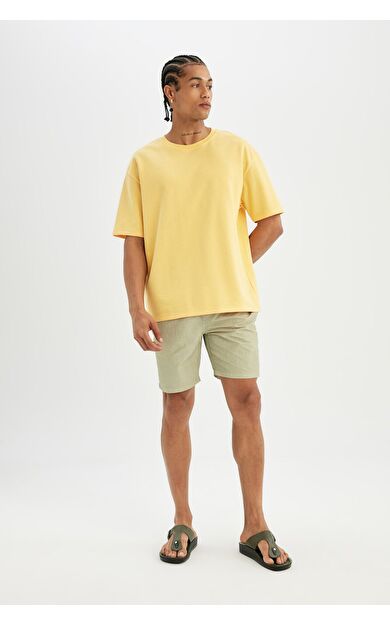 DeFacto Regular Fit File Astarlı Kısa Boy Deniz Şortu B7279AX24HSGN854