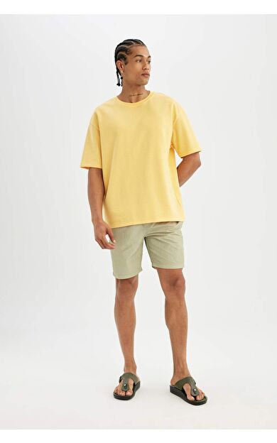 DeFacto Regular Fit File Astarlı Kısa Boy Deniz Şortu B7279AX24HSGN854