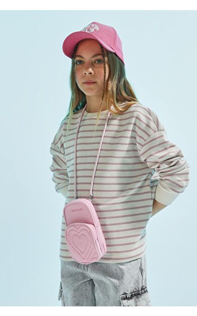 DeFacto Kız Çocuk Relax Fit Bisiklet Yaka Sweatshirt B7378A824SPPN426