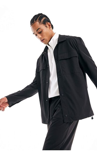 DeFacto Regular Fit Polo Yaka Gömlek Ceket B7396AX25SPBK27