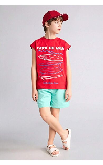 DeFacto Basıc Düz Deniz Şortu Erkek Çocuk