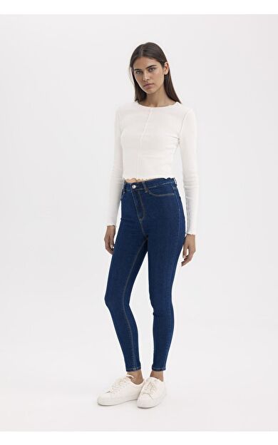 DeFacto Jegging Yüksek Bel Bilek Boy Dar Paça Jean Pantolon B7498AX24AUNM34