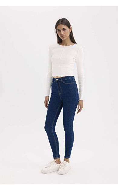 DeFacto Jegging Yüksek Bel Bilek Boy Dar Paça Jean Pantolon B7498AX24AUNM34