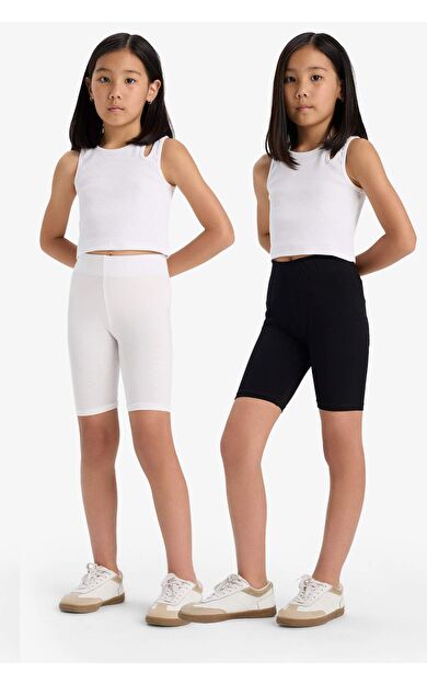 DeFacto Kız Çocuk Biker Penye 2'li Tayt