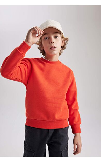 DeFacto Erkek Çocuk Regular Fit Bisiklet Yaka Sweatshirt B7772A8NSOG594