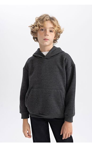 DeFacto Erkek Çocuk Regular Fit Kapüşonlu Sweatshirt B7773A8NSAR102