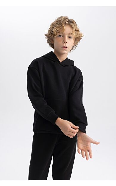 DeFacto Erkek Çocuk Regular Fit Kapüşonlu Sweatshirt B7773A8NSBK81