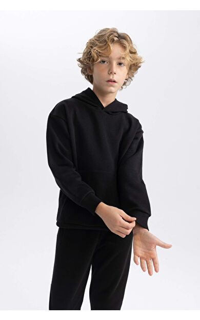 DeFacto Erkek Çocuk Regular Fit Kapüşonlu Sweatshirt B7773A8NSBK81