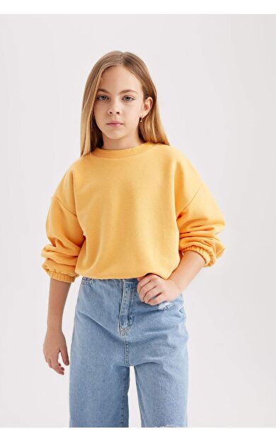 Kız Çocuk Regular Fit Bisiklet Yaka Sweatshirt B7788A8NSOG305