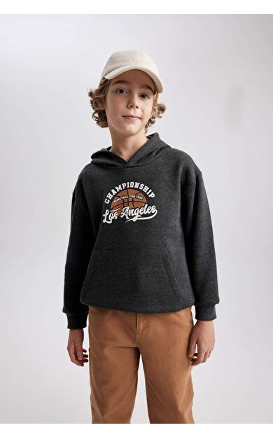 DeFacto Erkek Çocuk Regular Fit Kapüşonlu Sweatshirt B7821A8NSAR102