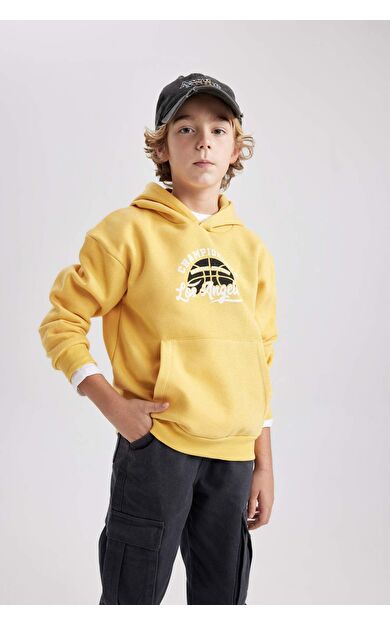DeFacto Erkek Çocuk Regular Fit Kapüşonlu Sweatshirt B7821A8NSYL275