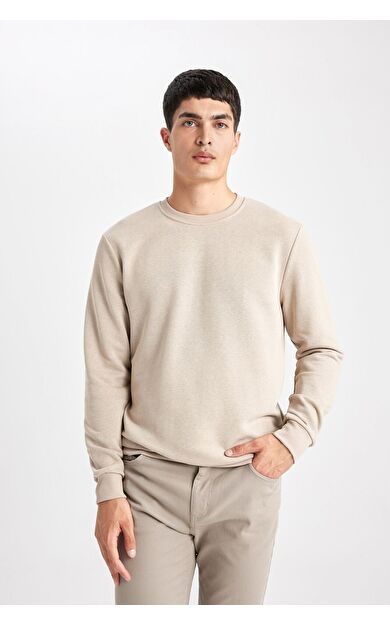 DeFacto Regular Fit Bisiklet Yaka Sweatshirt B7833AXNSBG208