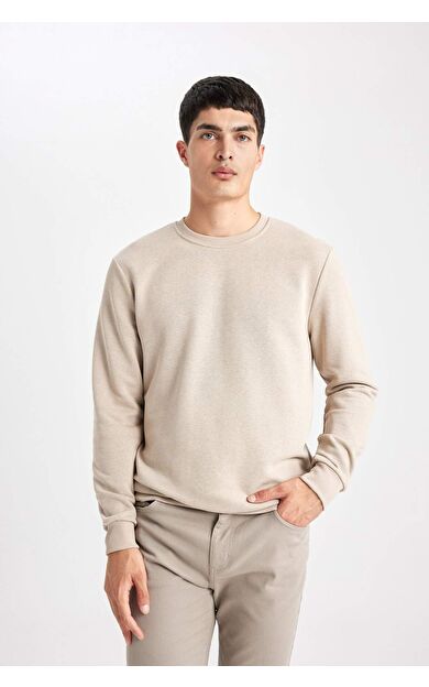 DeFacto Regular Fit Bisiklet Yaka Sweatshirt B7833AXNSBG208