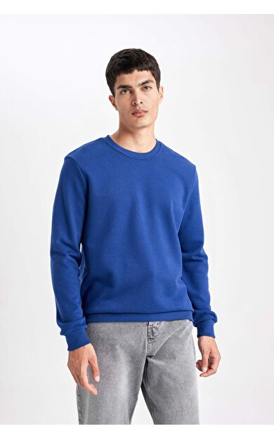 DeFacto Regular Fit Bisiklet Yaka Sweatshirt B7833AXNSIN42