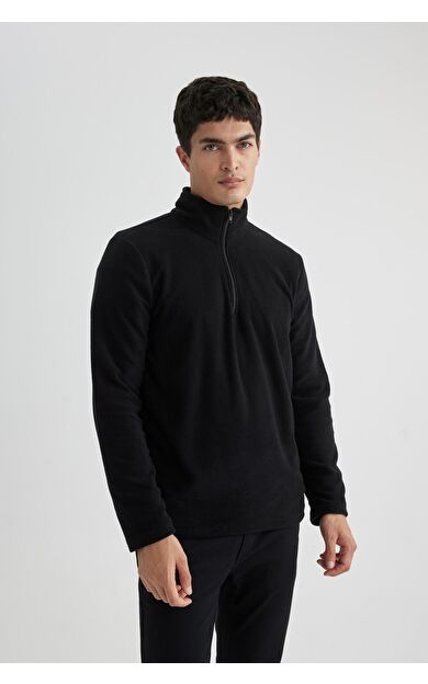 DeFacto Regular Fit Yarım Fermuarlı Sweatshirt B7846AXNSBK81