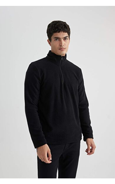 DeFacto Regular Fit Yarım Fermuarlı Sweatshirt B7846AXNSBK81