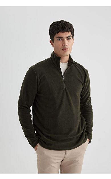 DeFacto Regular Fit Yarım Fermuarlı Sweatshirt B7846AXNSKH211