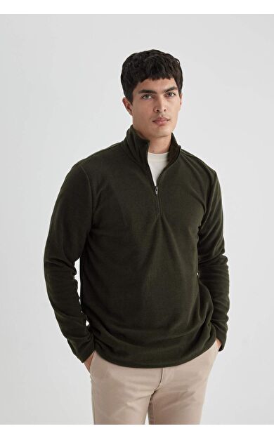 DeFacto Regular Fit Yarım Fermuarlı Sweatshirt B7846AXNSKH211
