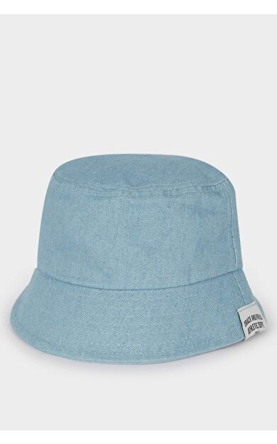 DeFacto Erkek Çocuk Etiket Baskılı Jean Bucket Şapka