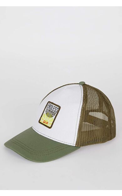 DeFacto Erkek Çocuk Etiket Baskılı Gabardin Beyzbol Basketbol Şapkası