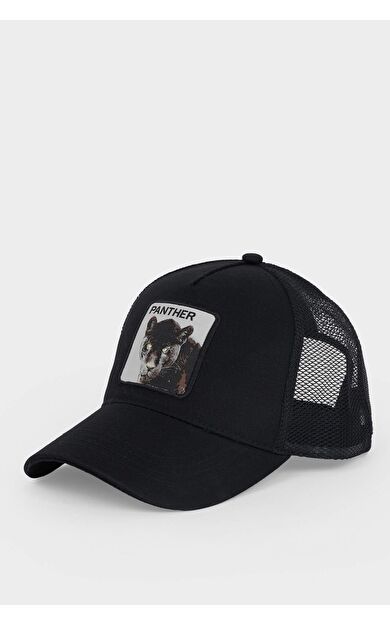 DeFacto Erkek Etiket Baskılı Dokuma Beyzbol Basketbol Şapkası