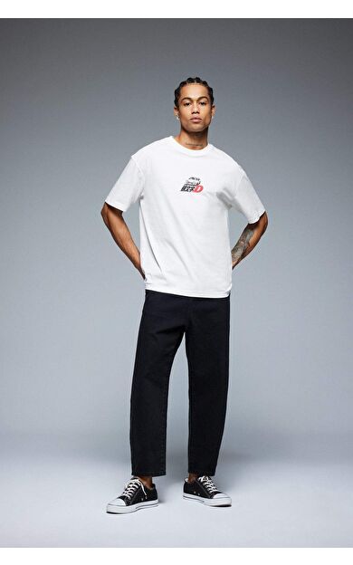 Relaxed Slouchy Fit Dar Paça Jean Pantolon