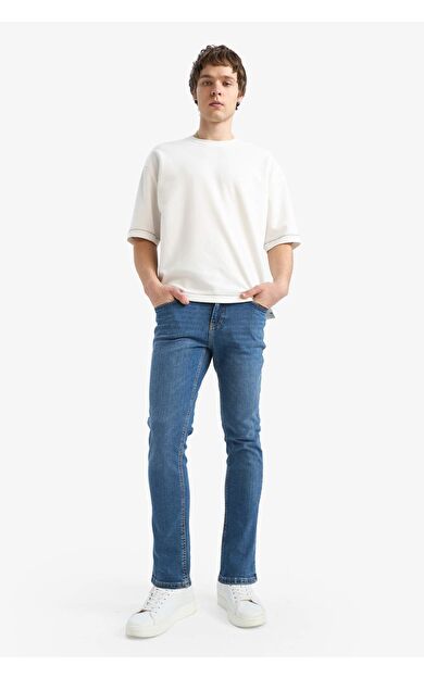 Pedro Slim Fit Dar Kalıp Normal Bel Dar Paça Jean Pantolon