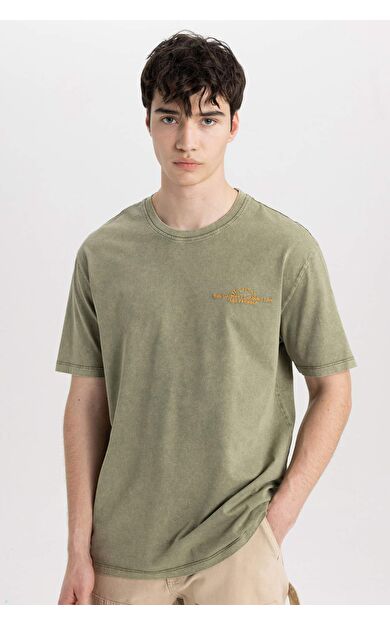 DeFactoFit Regular Fit Bisiklet Yaka Baskılı Kısa Kollu Tişört B8495AX24SMGN1220