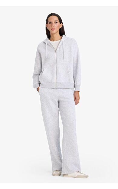 DeFacto Straight Fit Basic Yüksek Bel Kalın Eşofman Altı