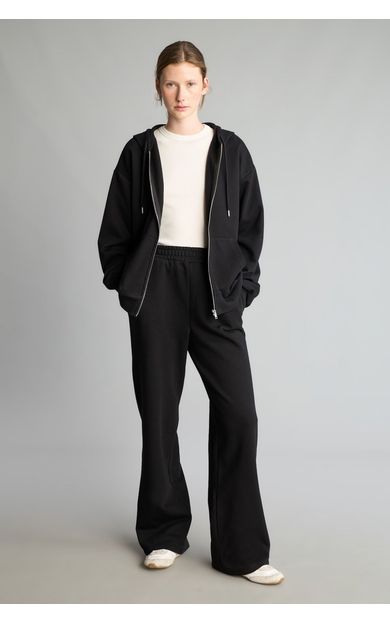DeFacto Straıght Fıt Basıc Düz Düz Paça Kalın Sweatshirt Kumaşı Pantolon