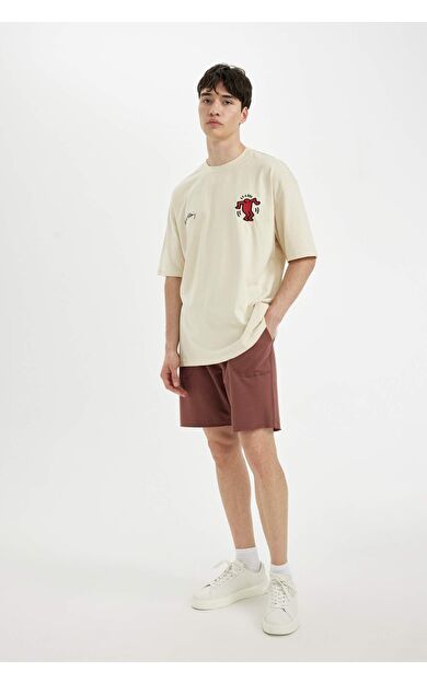 DeFactoFit Slim Fit Dar Paça Sweatshirt Kumaşı Şort B8673AX24SMBN576