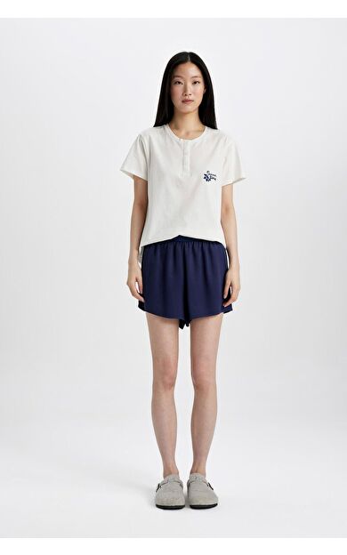 DeFacto Fall in Love Regular Fit Kısa Boy Dokuma Alt B8688AX24SMNV31