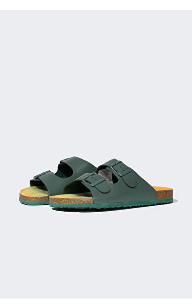 DeFactoFit Erkek Çocuk Düz Taban Çift Bantlı Suni Deri Terlik